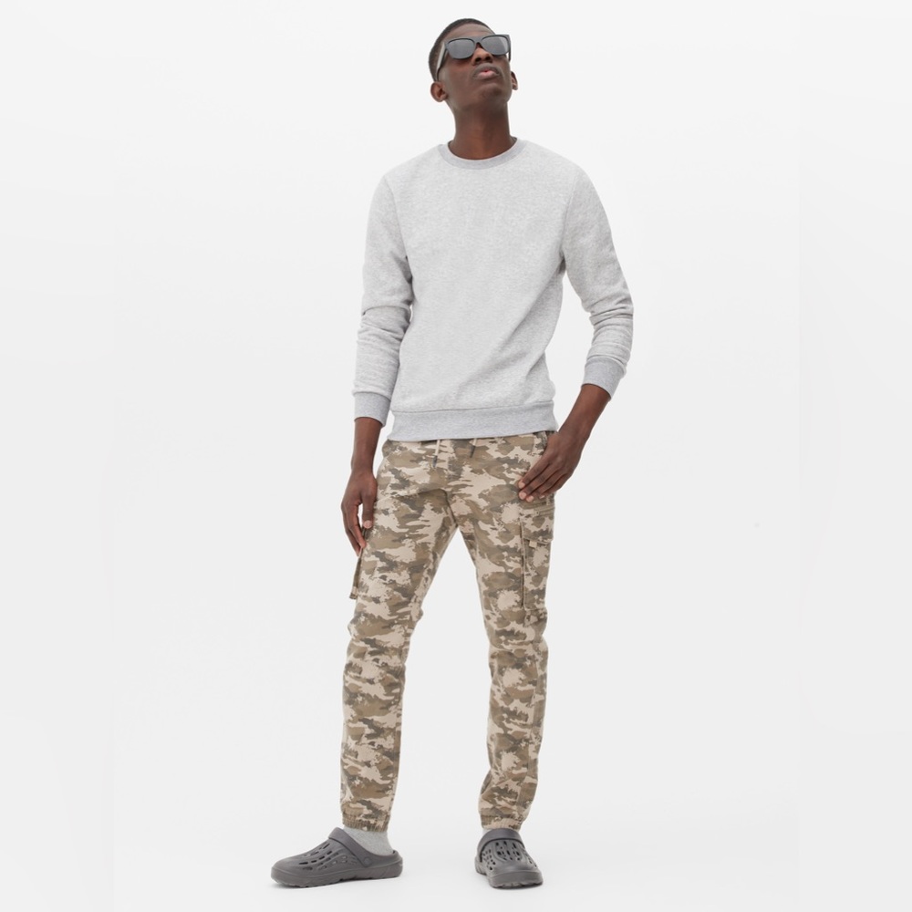Men’s Primark Slim Cuffed Cargo Pant Camouflage Size Large